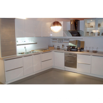 L Shape Acyrlic/UV Painting High Gloss Luxury Kitchen Furniture